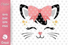 Cute Cat Face Svg Dxf Girl T Shirt Svg Cat Face Svg 153811 Svgs Design Bundles Cute Cat Face Cat Face Cat Birthday