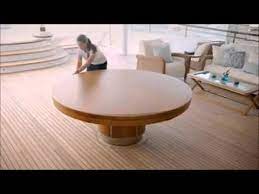 Here S A Clever Way To Make A Table To Conserve Space When It S Not In Use And To Make Expandable Round Dining Table Round Dining Table Expandable Dining Table