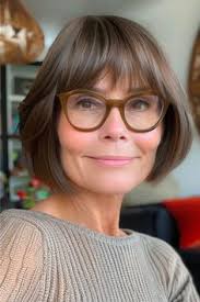 Discover 25 New Hairstyles and Short Bob Hairstyles With Bangs Over 50  Glasses Gray Hair Ideas