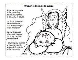 Resultado De Imagen Para Imageen De Oracion Angel De Mi Guarda En Ingles Animado Para Pintar Catequesis Angel De La Guarda Angeles Para Colorear