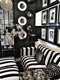 Accessories Furniture Decorations Interior Designs Amazing Old Hollywood Living Room Decor With Black White Home Decor Black And White Living Room White Decor