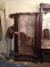 Hoping To Repurpose This Salvaged Victorian Wardrobe As Cabinets For Our Diy Kitchen Remodel Diy Kitchen Remodel Old Victorian Homes Antique Wardrobe