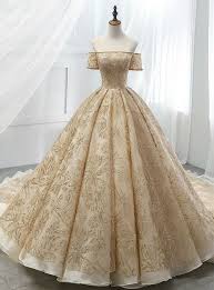 Royal Black And Gold Ball Gowns Silhouette Ball Gown Hemline Floor Length Neckline Off The Shoulder Fabric Tulle Shown Color Gold Sleeve Sty Short Sleeve Wedding Dress Ball Gowns Ball Dresses
