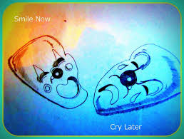 But if im going im going. Clown Masks Smile Now Cry Later Drawing By Sabrina Mejias Saatchi Art