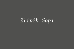 Jitra  maklumat lanjut 40: Klinik Gopi Klinik In Bedong