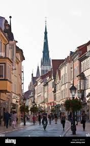 Germany, Thuringia, Muhlhausen, People walking at shopping street Stock  Photo - Alamy