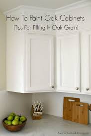 How To Paint Oak Cabinets Tips For Filling In Oak Grain Painting Oak Cabinets Oak Cabinets Painting Kitchen Cabinets