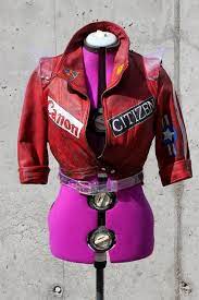 Red Leather Jacket Post Apocalyptic Clothing Cyber Punk Etsy Apocalyptic Clothing Punk Jackets Post Apocalyptic Clothing