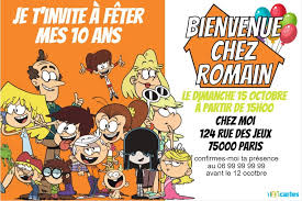 Invitation Anniversaire Bienvenue Chez Les Loud Gratuite A Personn Invitation Anniversaire Invitation Anniversaire Enfant Cartes Invitation Anniversaire Enfant