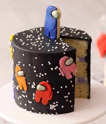Jelly cakes aren't made of flour, but they are filled with flowers. Among Us Cake Preppy Kitchen