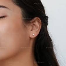 2mm 3mm Tiny 4 Prong Solitaire Stud Earrings Dainty Studs Minimal Jewelry  Gift for Her Dainty Daily Earrings BE8559MINI