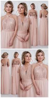 Rose Gold Sparkly Mismatched Sequin Long Bridesmaid Dresses Cheap Unique Custom Long Bridesmaid Dresses Affordable Bridesmaid Gowns Bd104 Gold Bridesmaid Dresses Rose Gold Bridesmaid Dress