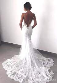 Dhgate Wedding Dresses Review In 2020 Spaghetti Strap Wedding Dress Lace Backless Lace Wedding Dress Lace Mermaid Wedding Dress