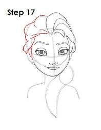 Tijd om het plezier in tekenen terug te vinden! Draw Elsa Frozen Step 17 Easy Disney Drawings How To Draw Elsa Elsa Drawing