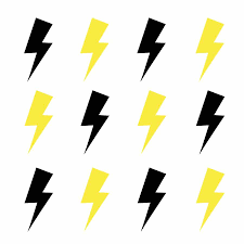 15 mini stickers for the price of 1! Black And Yellow Lightning Bolt Wall Stickers Shape Wall Stickers Stickerscape Uk