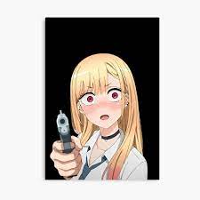 Kitagawa Marin holds a gun Meme