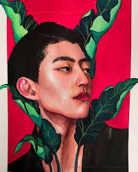 Koi watercolor painting