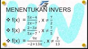 Dalam penyelesaian invers dengan bentuk fungsi tunggal f(x) ada beberapa jenis nya yaitu, fungsi linear fungsi pecahan linear, dan fungsi irasional. Mencari Invers Dari Fungsi Pecahan Youtube