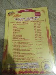 Ayam Gepuk Pak Gembus Puri Lengkap Menu Terbaru Jam Buka No Telepon Alamat Dengan Peta