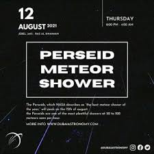 A meteor shower is a celestial event in which a number of meteors are observed to radiate, or originate, from one point in the night sky. Event Calendar Dubai Astronomy Group
