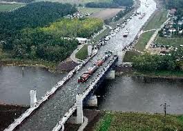 A bridge over troubled the river elbe that's also full of troubled water! Magdeburg Water Bridge Hohenwarthe