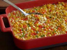 Fresh Corn Casserole With Red Bell Peppers And Jalapenos Recipe Creamy Corn Casserole Food Network Recipes Fresh Corn Casserole