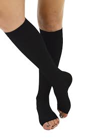 Gabrialla H 304 O 25 35 Mmhg Open Toe Knee Highs Compression Black Large Additional Details At The Pin Image Knee High Stockings Sport One Compression