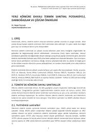 Maybe you would like to learn more about one of these? Pdf Yerli Komure Dayali Termik Santral Potansiyeli Darbogazlar Ve Cozum Onerileri
