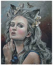 PREORDER Keep Me Close by Sally Jacob of The Punk Faery Artworks © 60*75 cm  Full Drill with some ABs