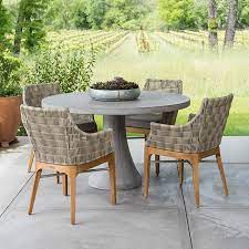 Contemporary Round Concrete Table 4 5 Terra Outdoor Living Outdoor Decor Concrete Outdoor Table Outdoor Furniture