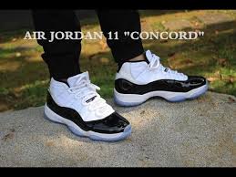 This sneaker is considered the grail and. Air Jordan 11 Concord On Foot Youtube