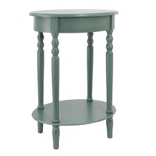 Decor Therapy Simplify Espresso Oval End Table Fr1539 The Home Depot Blue Side Table End Tables Decor Therapy