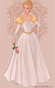 Cinderella The Princess Of The Royal Ball Of The Fairy Tale In Wedding Dress Design Dress Up Game Art Nouveau Disney Disney Dresses Disney Princess Fashion