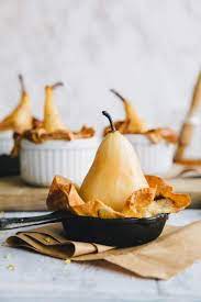 Chocolate Stuffed Baked Pears With Phyllo Dough Recipe Baked Pears Pear Recipes Pear Dessert