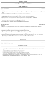 development, prf resume sample mintresume