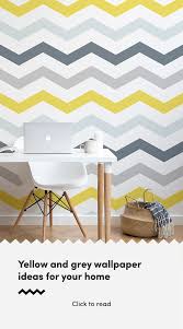 A Grey And Yellow Wallpaper Mural Is A Great Choice For Creating A Modern Space That Grey Bedroom With Pop Of Color Bedroom Wallpaper Yellow Brown Dining Room