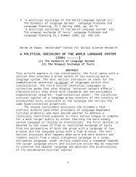 Les changements sont d'abord physiques et physiologiques, en lien avec la. Pdf A Political Sociology Of The World Language System 1 The Dynamics Of Language Spread