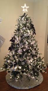 White Silver And Black Christmas Tree Blue Spruce Silver Christmas Tree Black Christmas Tree Decorations Black Christmas Trees