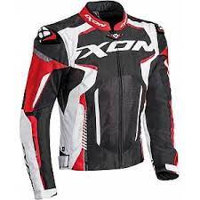 Ixon Gyre Motorcycle Textile Jacket Black White Red 2xl Veste Blouson Veste Impermeable