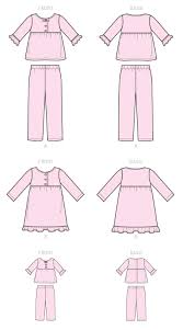 C'est vendu par des pnj. Patron Pyjama Et Robe De Nuit Pour Fille Et Poupee De 3 A 10 Ans