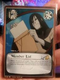 Naruto Ccg Member List 530 Rare Foil In 2020 Naruto Rare List