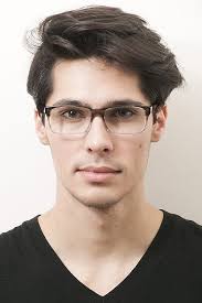 Adriel Rectangle Brown & Clear Glasses for Men