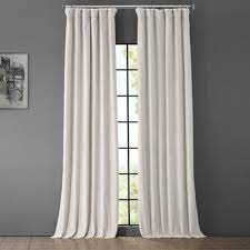 Laurel Foundry Modern Farmhouse Albert Velvet Solid Blackout Thermal Rod Pocket Single Curtain Panel Linen Blackout Curtains Half Price Drapes Velvet Curtains