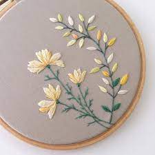 Flower embroidery free design for any type embroidery machines, digitizer and artist igor denisov. Flower Embroidery Hoop Art With Yellow Blossom Wall Hanging Etsy Embroidery Flowers Pattern Hand Embroidery Art Simple Embroidery