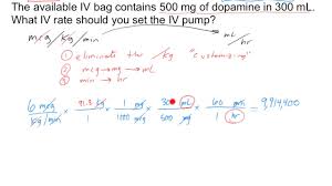 critical care calculations two examples