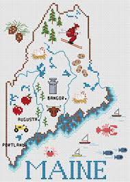Upc cross stitch country crafts better homes and gardens may/june 1994 patterns magazine 31 pages about 8 1/2 x 10 3/4 no tears, folds, bends, marks, stains or odors includes: Sue Hillis Maine Map Cross Stitch Pattern 123stitch