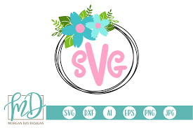 Once you use the monogram maker, you can download the file or print it. Floral Monogram Frame Svg Digitanza