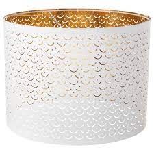 1x ikea fiskbo 10x15 (0.80eur) 1x ikea ledberg led (7.95eur) istruzioni: Nymo Lamp Shade White Brass Colour 44 Cm Ikea