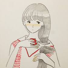 切るために伸ばすの さくらんぼ イラスト イラスト かわいいイラスト