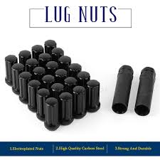 Details About 24 Black Bulge Acorn Lug Nuts 14x2 0 For Ford F150 Expedition Navigator Trucks